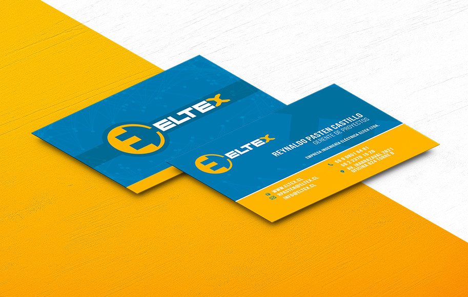 Diseño de tarjetas de presentación Eltex ingeniería electrica
